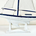 White Sailing Yacht Collectable Model Ornament 66cm