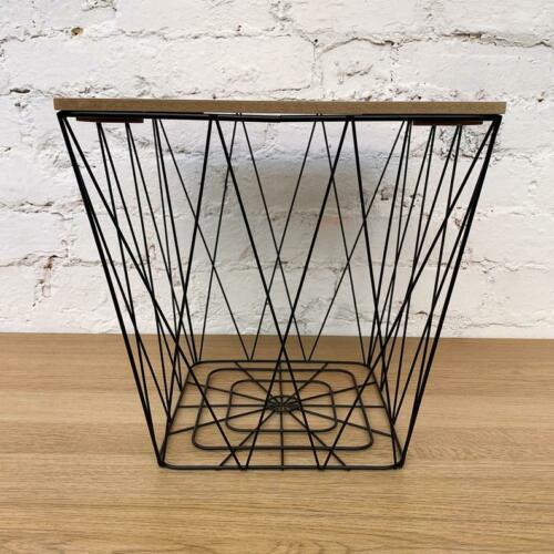 Square Table Top Box Wooden Top Square Table And Basket Storage – Darthome