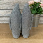 Silver Penguin Couple Ornament