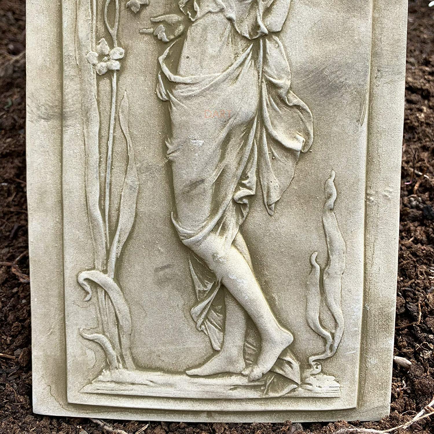 Stone Nymph And Angel Cherub Wall Plaque B