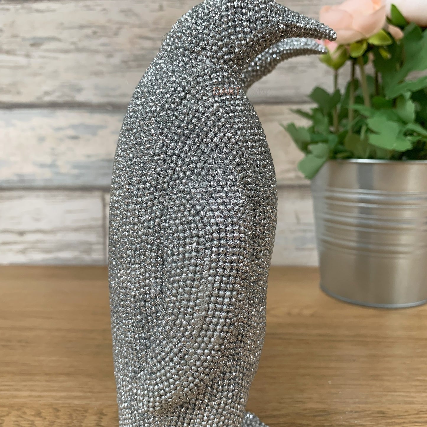 Silbernes Pinguin-Paar-Ornament