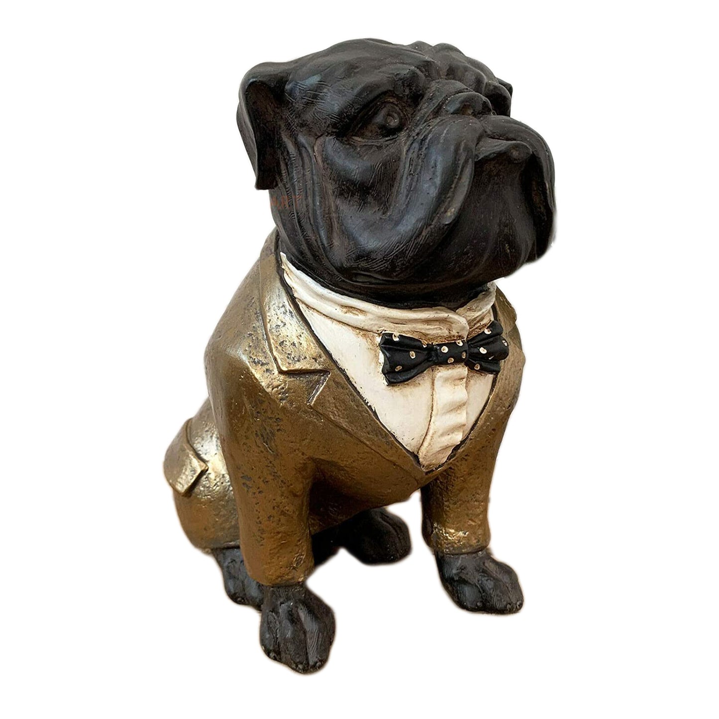 Goldene Bulldoggen-Türsteher-Skulptur