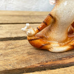 Ceramic Yoga Ginger Cat Figurine