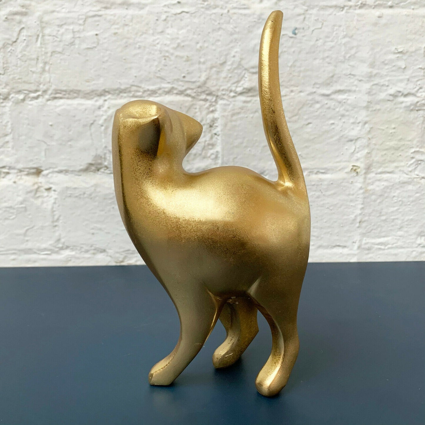 Set mit 2 goldenen Katzenpaar-Ornamenten