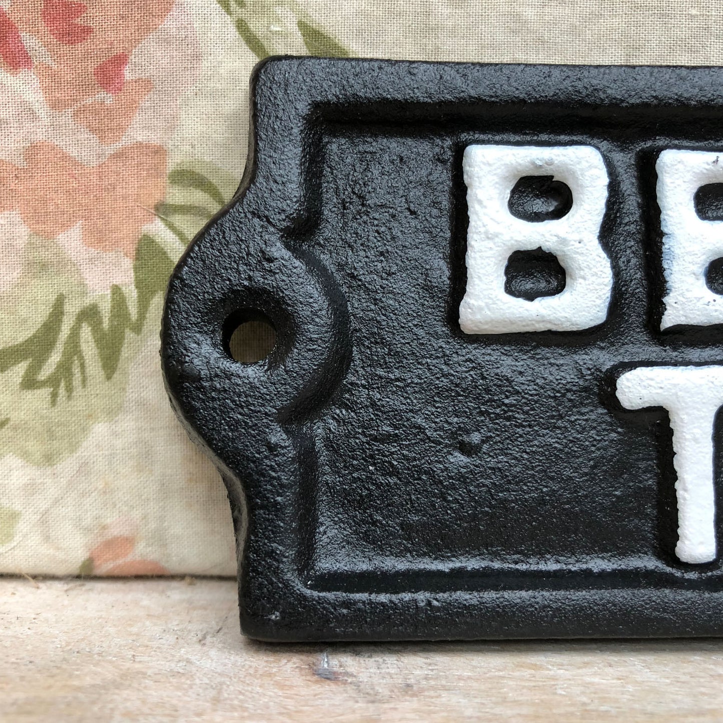 Black Beware Of The Wife Cast Iron Sign