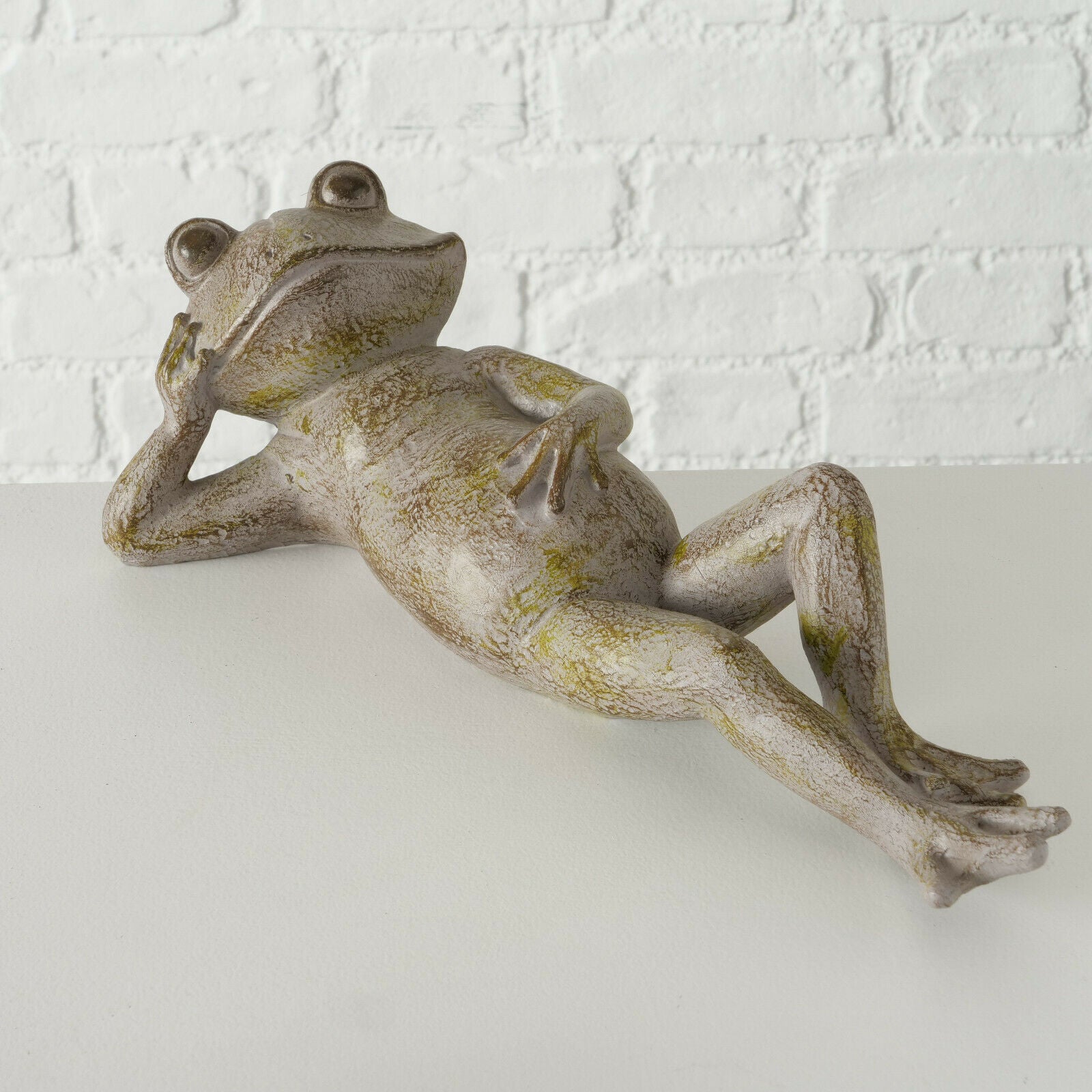 Distressed Laying Frog Home Ornaments 40cm