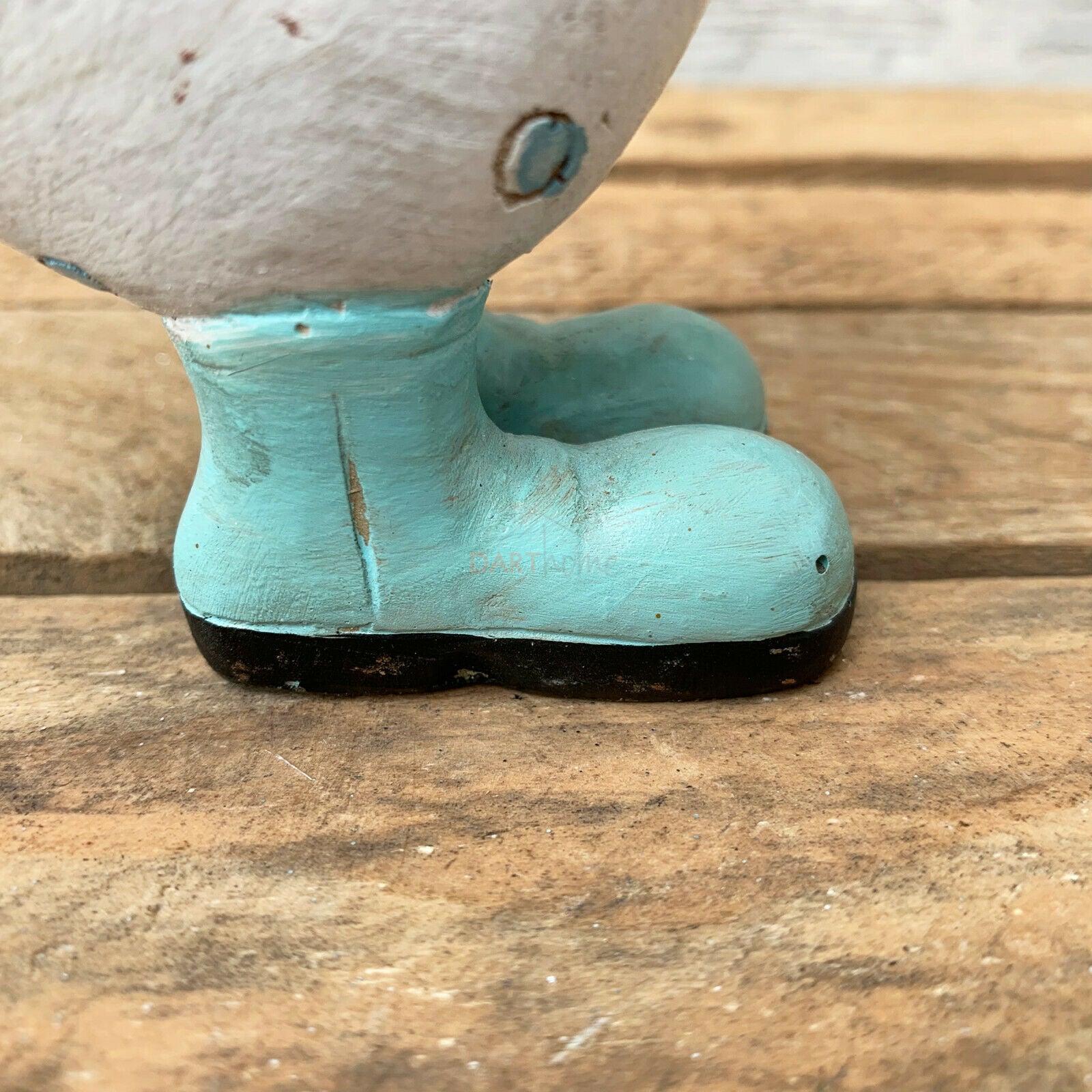 Aqua Blue Polka Dot Duck With Umbrella