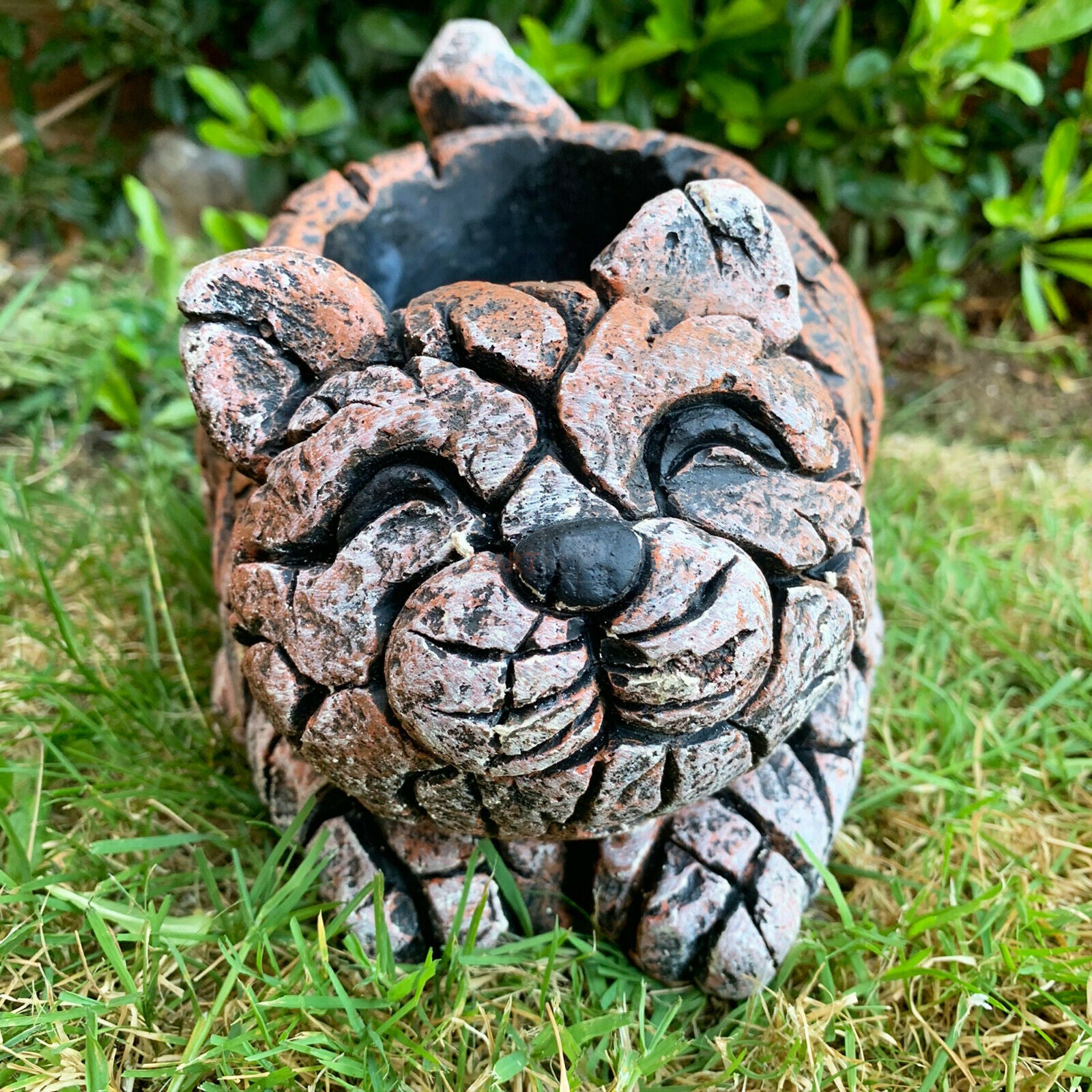 Cement Rustic Cat Planter