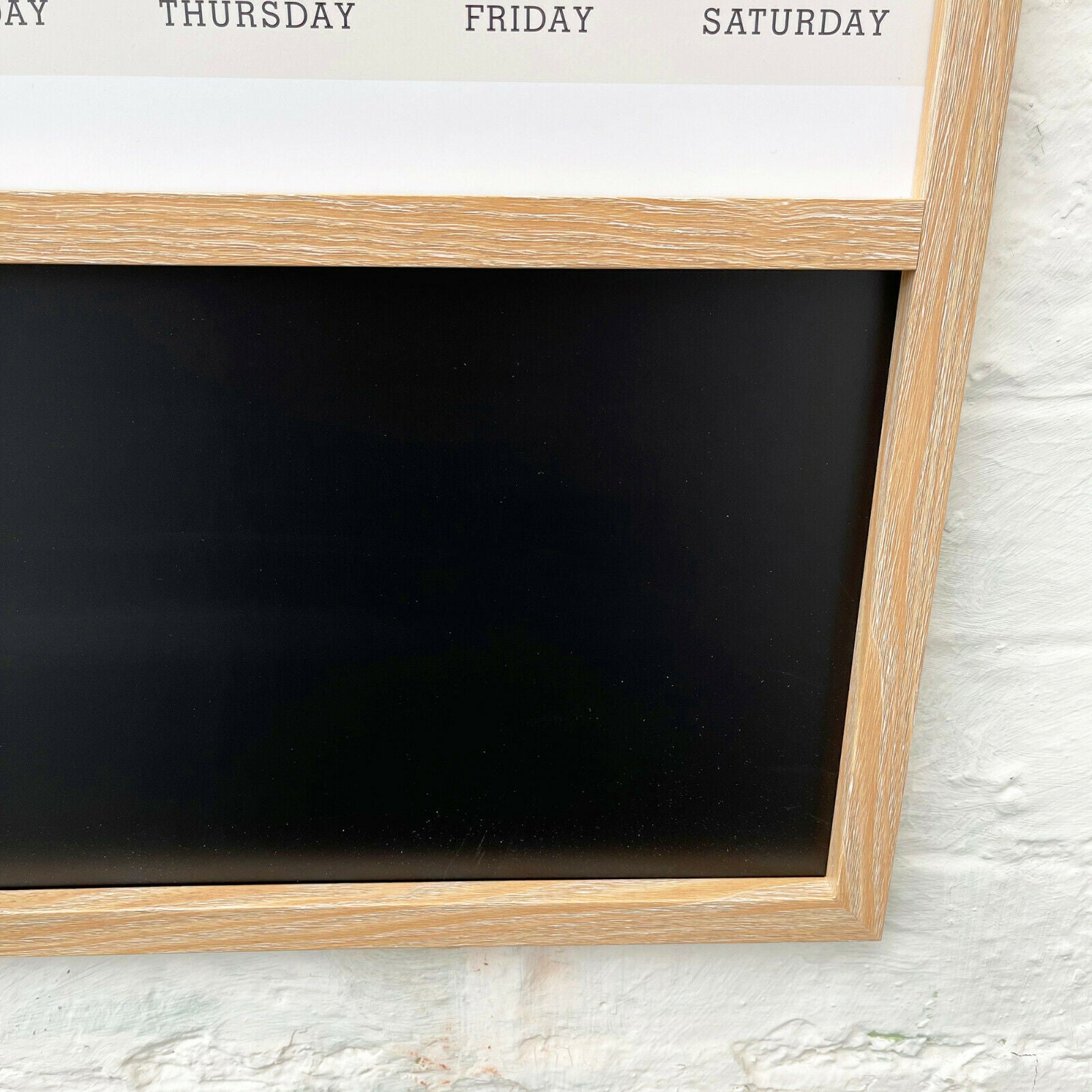 Wooden Magnetic Calendar Chalkboard