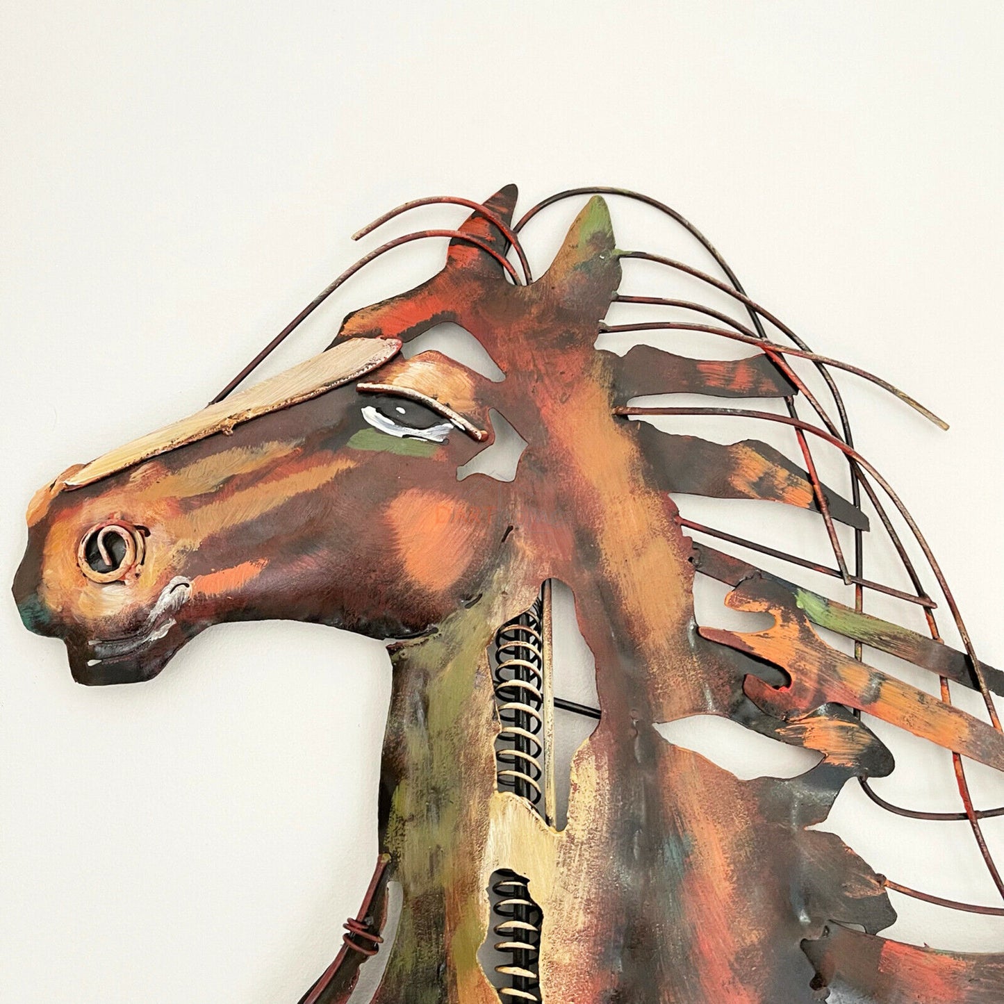 3D Sprinting Horse Metal Wall Art