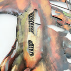 3D Sprinting Horse Metal Wall Art
