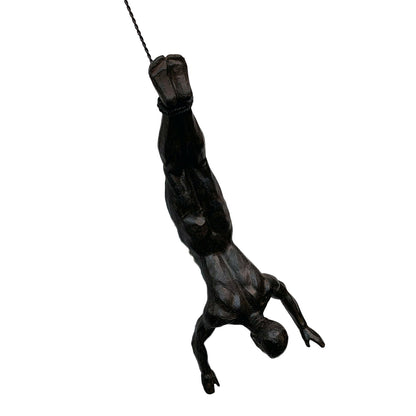 Black Bungee Jumping Man Ornament