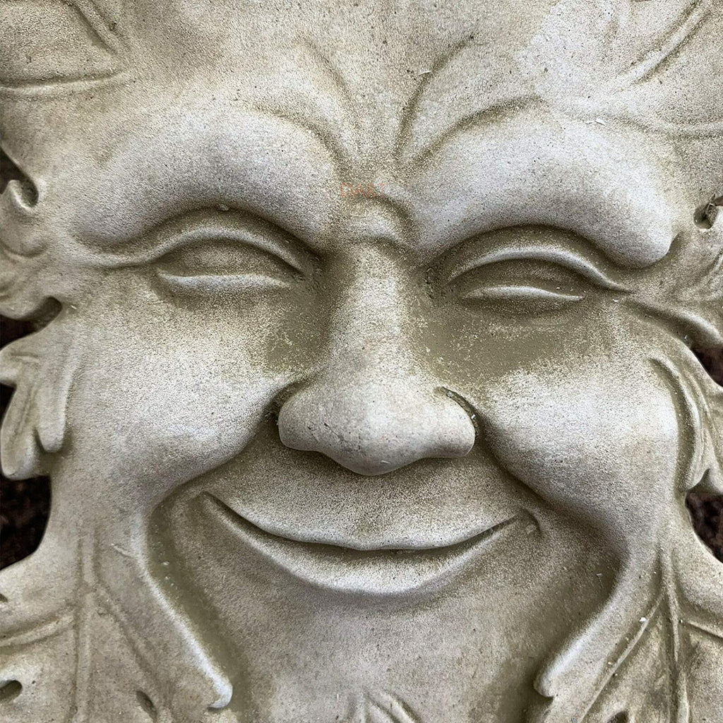 Stone Smiling Greenman Wall Plaque