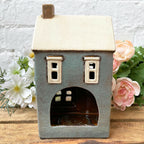 Grey Country House Candle Holder