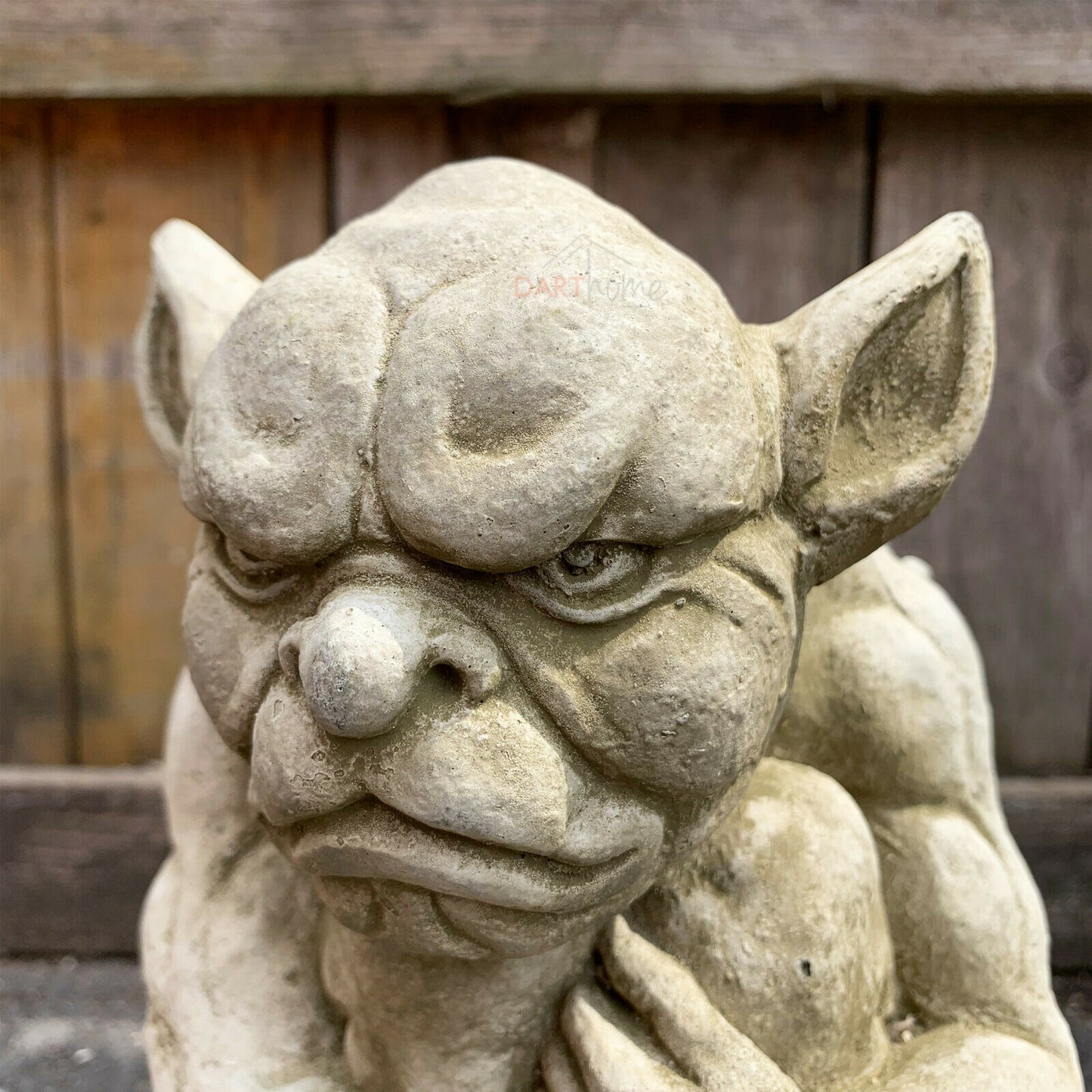 Gartenskulptur Grumpy Gargoyle aus Stein, 5 kg