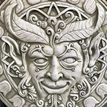 Stone Wiccan Face Wall Plaque