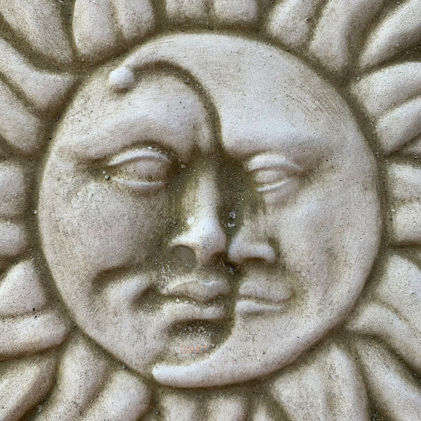 Stone Sun & Moon Garden Wall Plaque