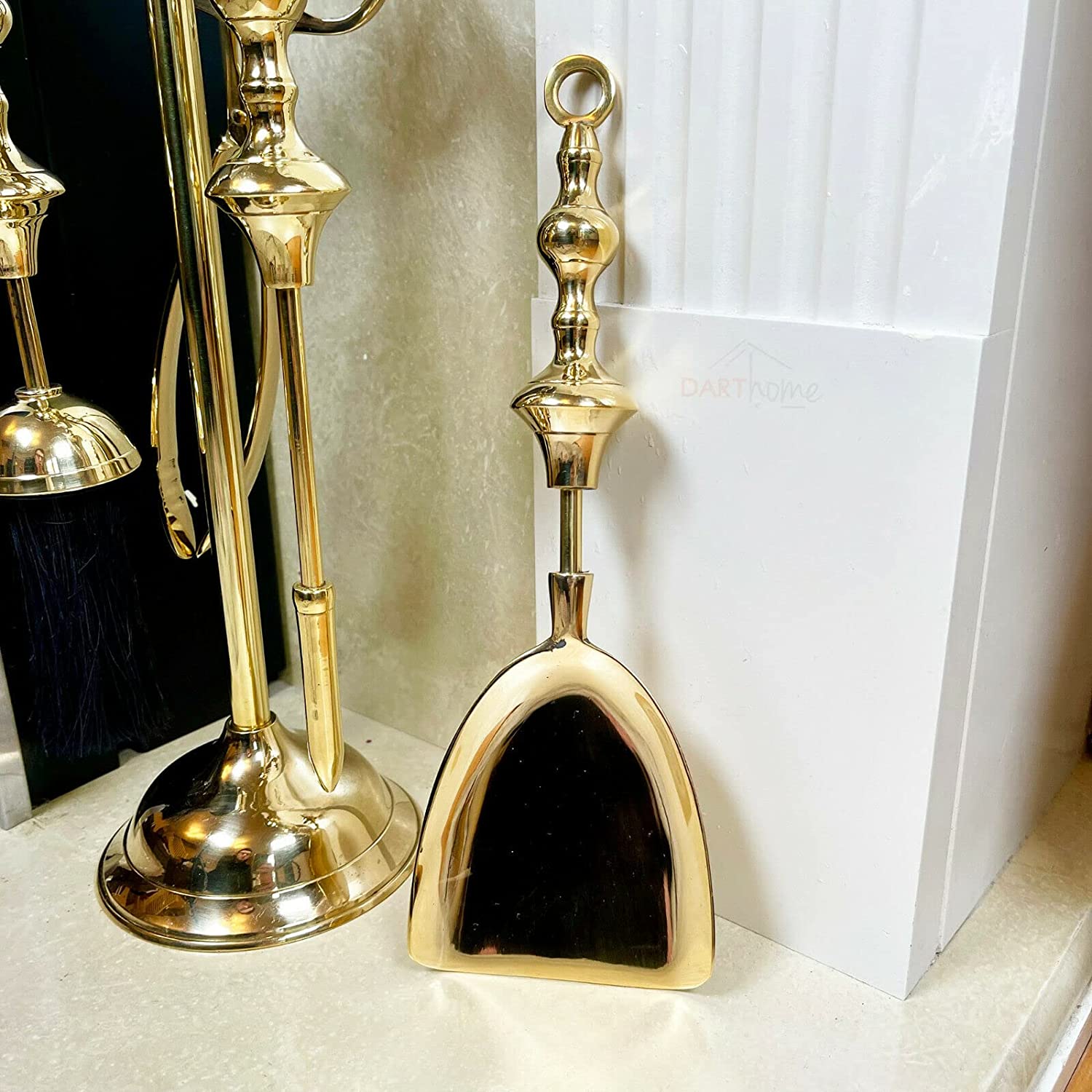 5pc Brass Fire Tool English Companion Set 15.5"