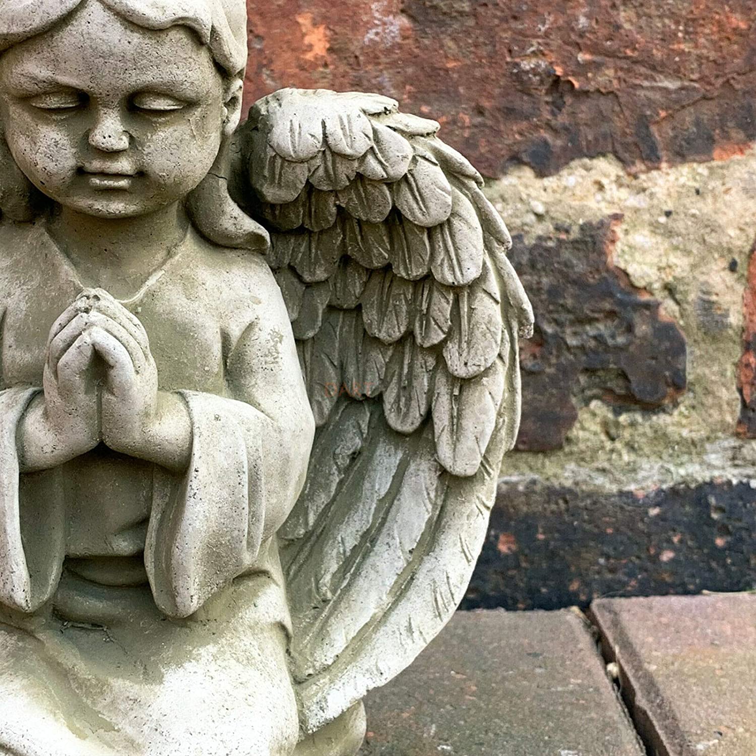 Stone Praying Angel Garden Sculpture