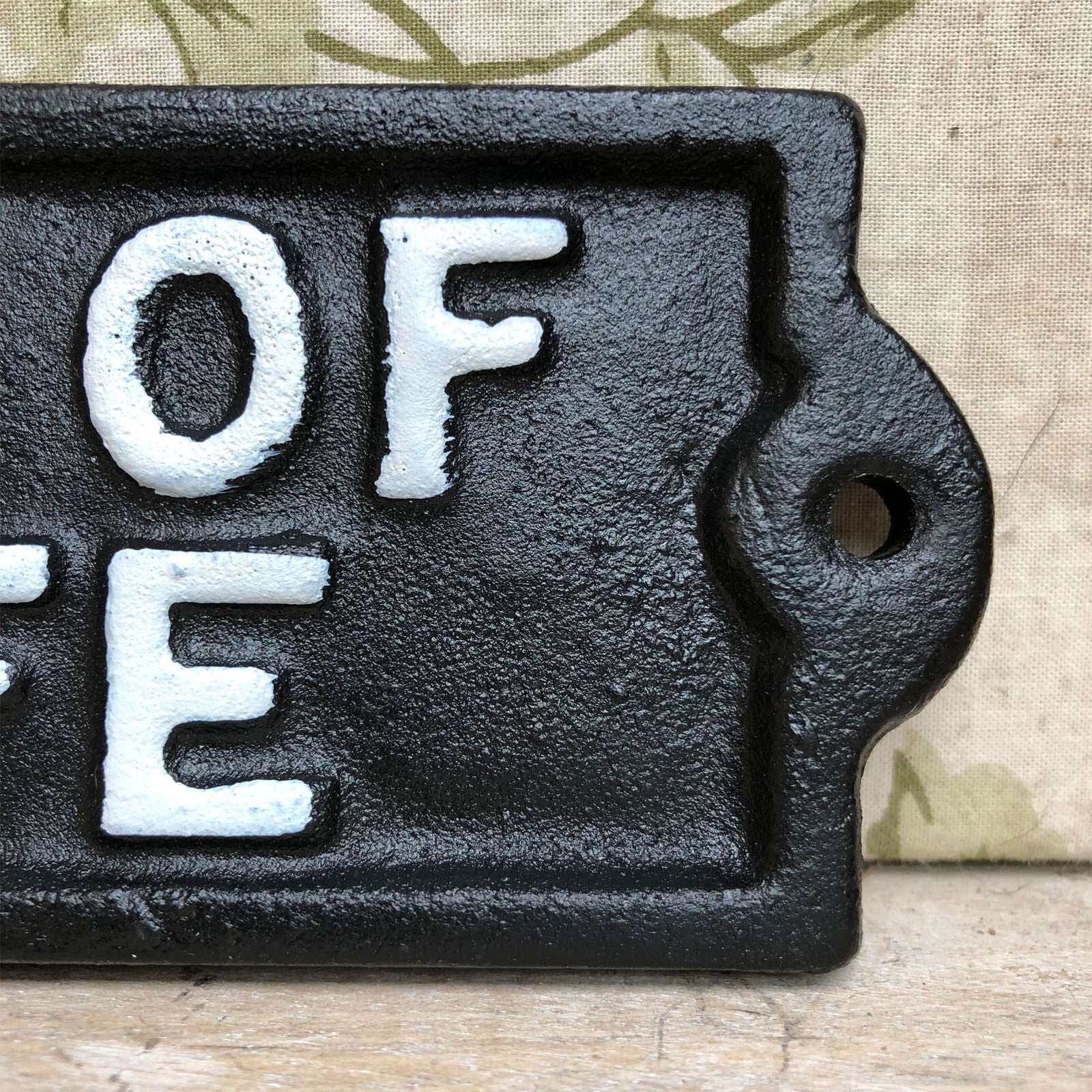 Black Beware Of The Wife Cast Iron Sign