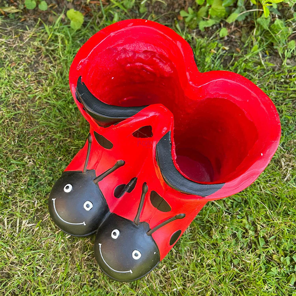 Red Ladybird Boots Planter