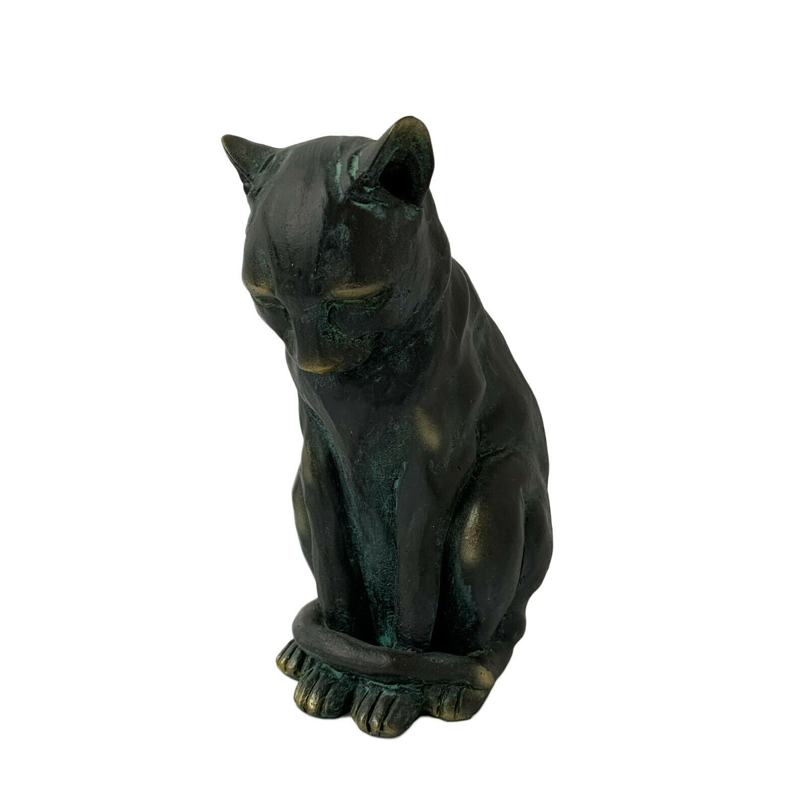 Sitzende Katze aus Bronzeharz