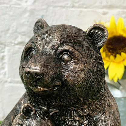 Bronze Panda & Cub Ornament