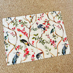 Oriental Birds Cotton Tea Towel & Double Oven Glove Kitchen Set
