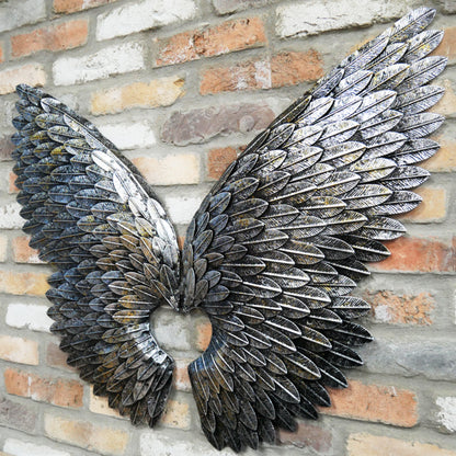 Silver Angel Wings Wall Art