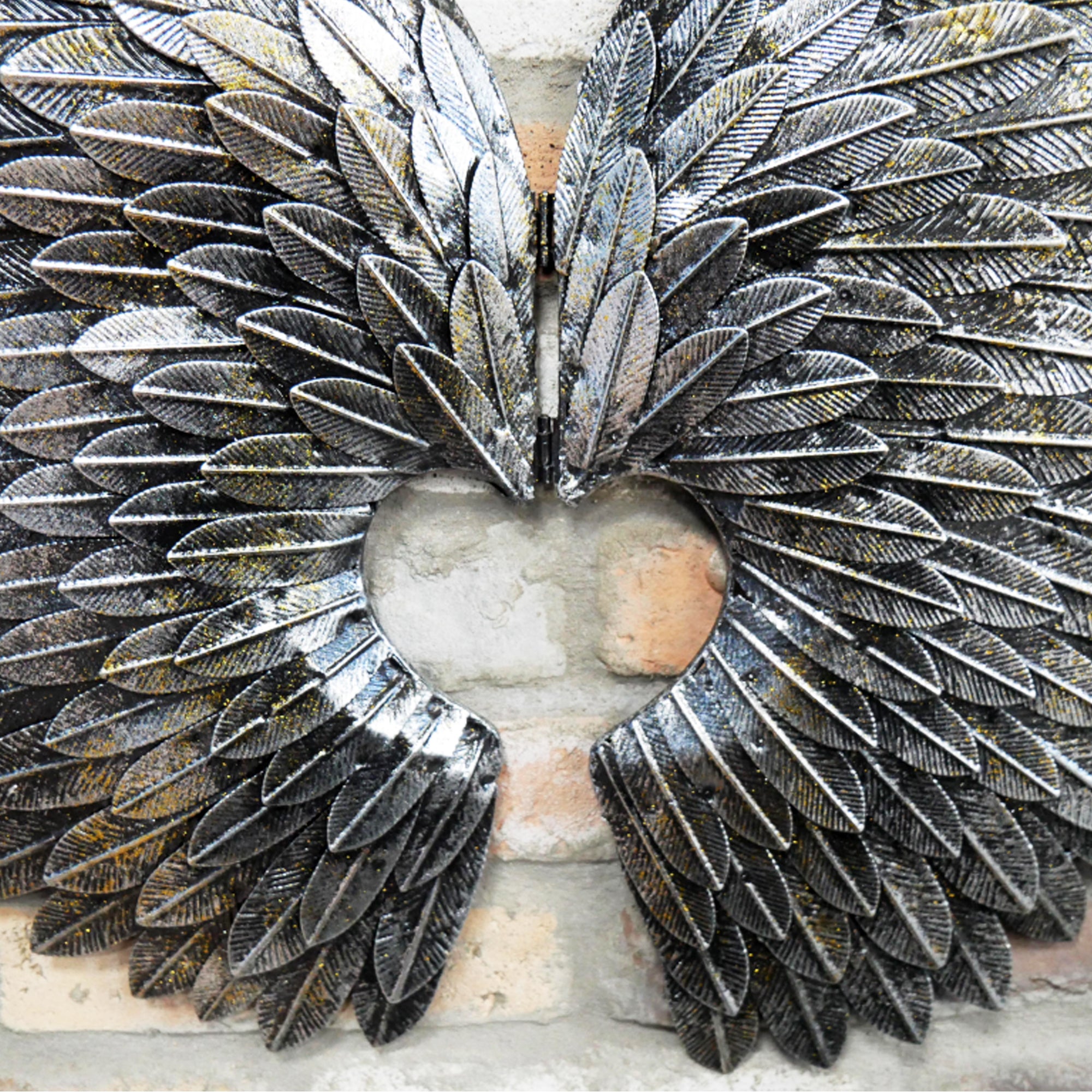 Silver Angel Wings Wall Art