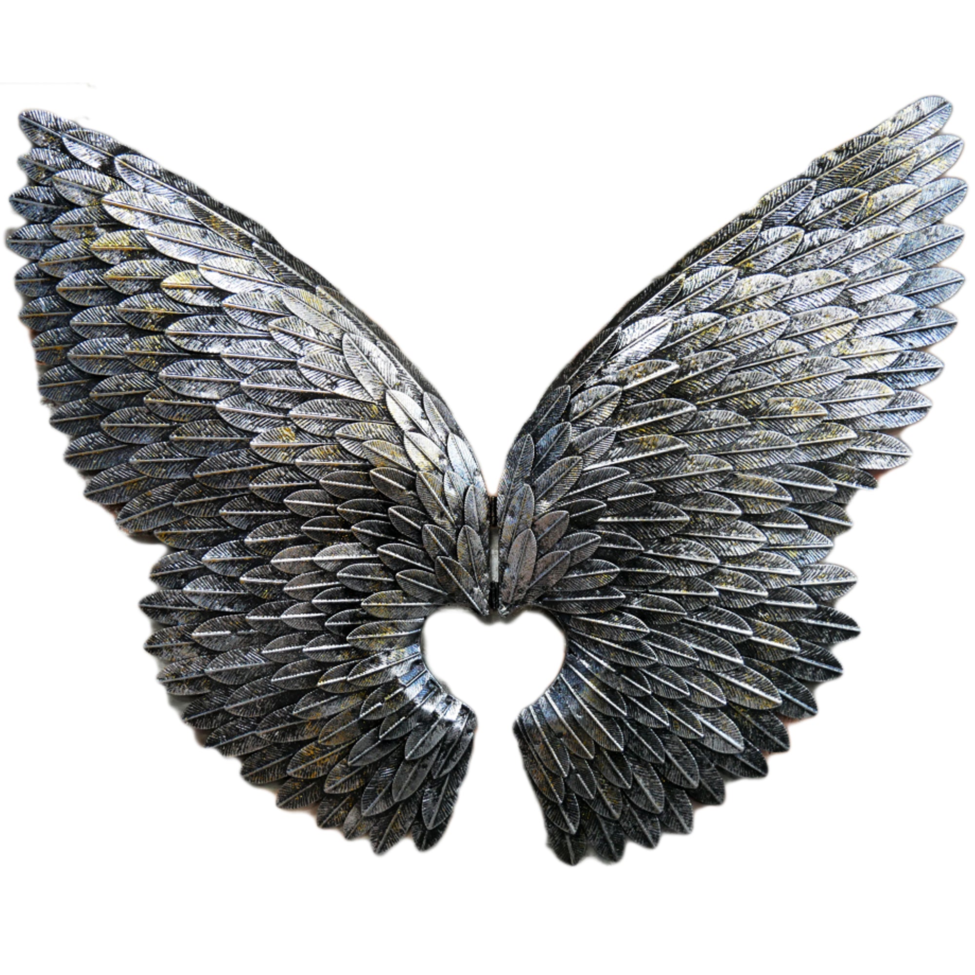 Silver Angel Wings Wall Art