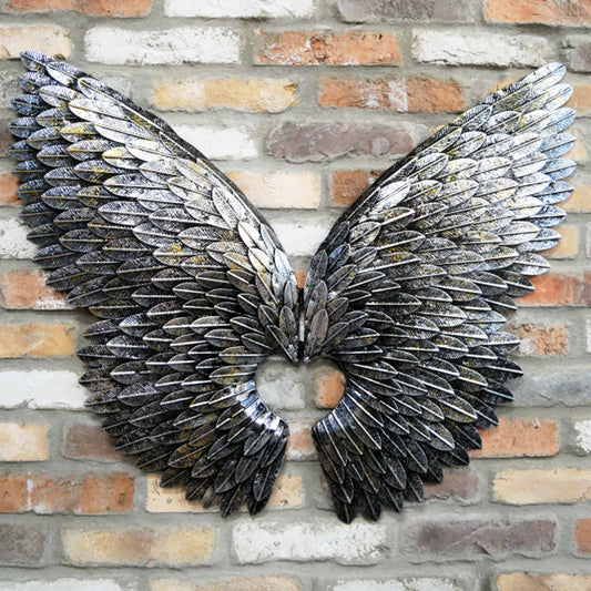 Silver Angel Wings Wall Art