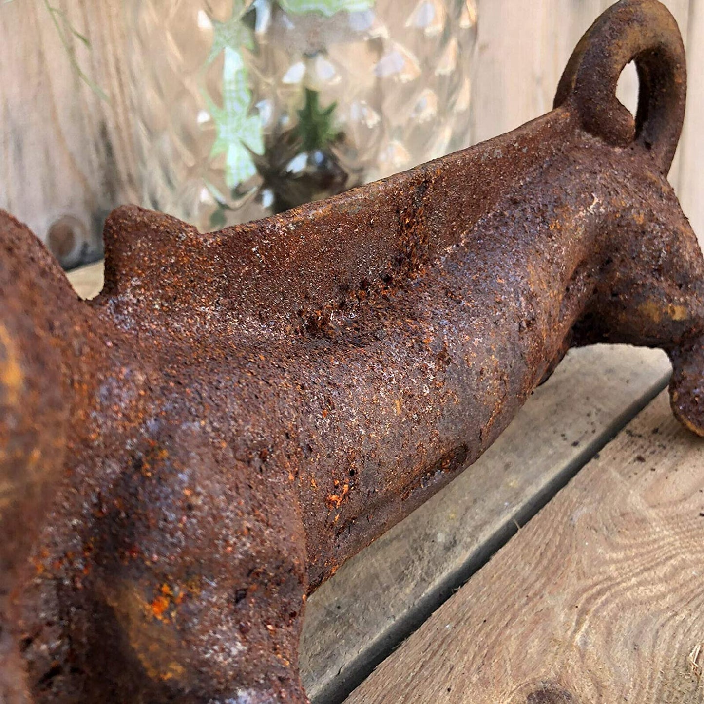 Rusty Daschund Boot Scraper