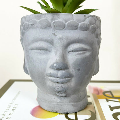 Cement Buddha Head Succulent