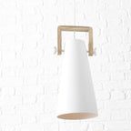 White Cylinder Pendant Ceiling Light Fixture