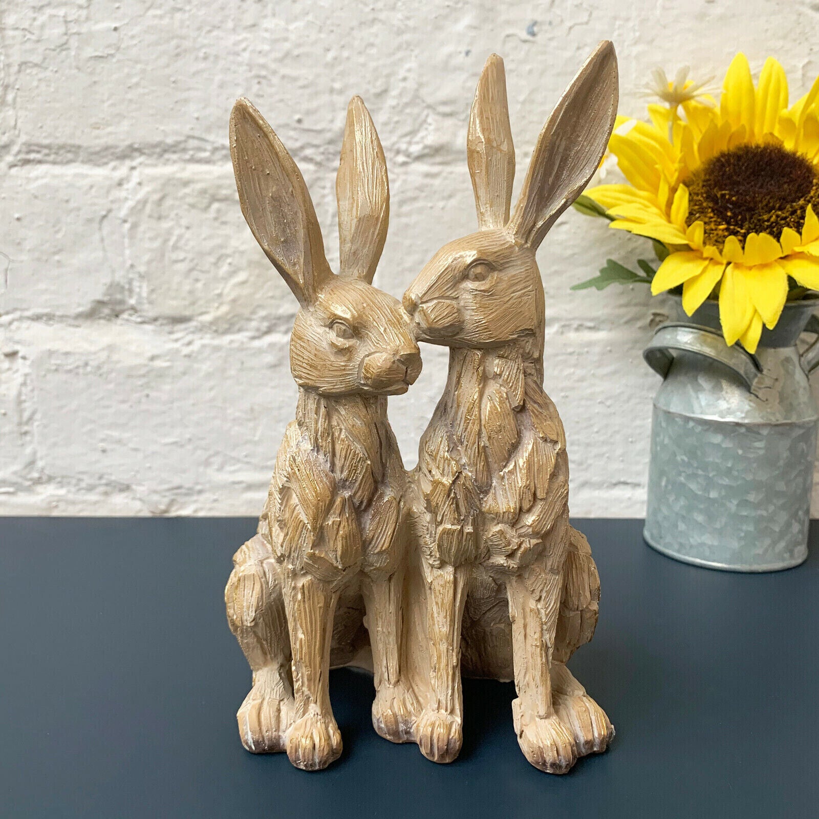 Driftwood Hare Pair Ornament 20cm
