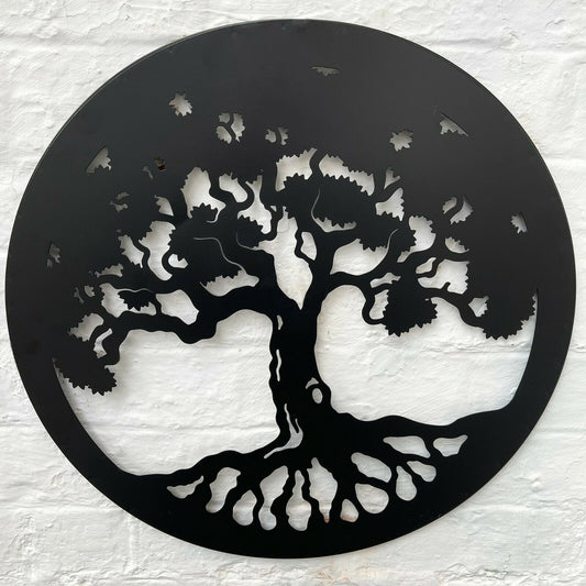 Schwarze Silhouette Baum des Lebens Wandkunst