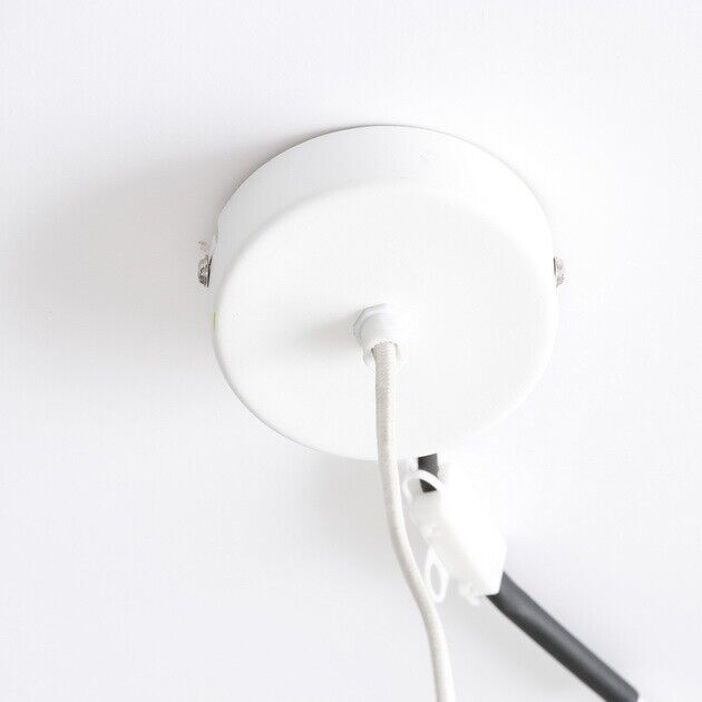 White Cylinder Pendant Ceiling Light Fixture