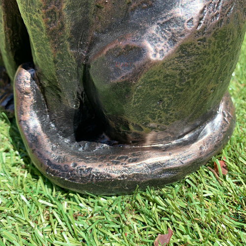 Schwarze Putzkatzen-Gartendekoration