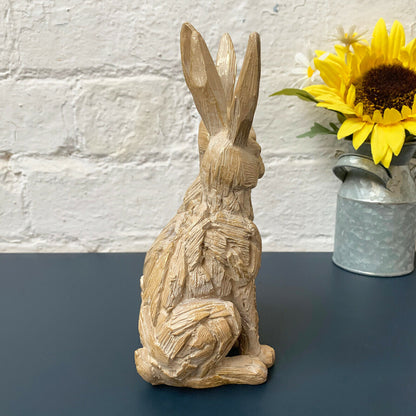 Driftwood Hare Pair Ornament 20cm