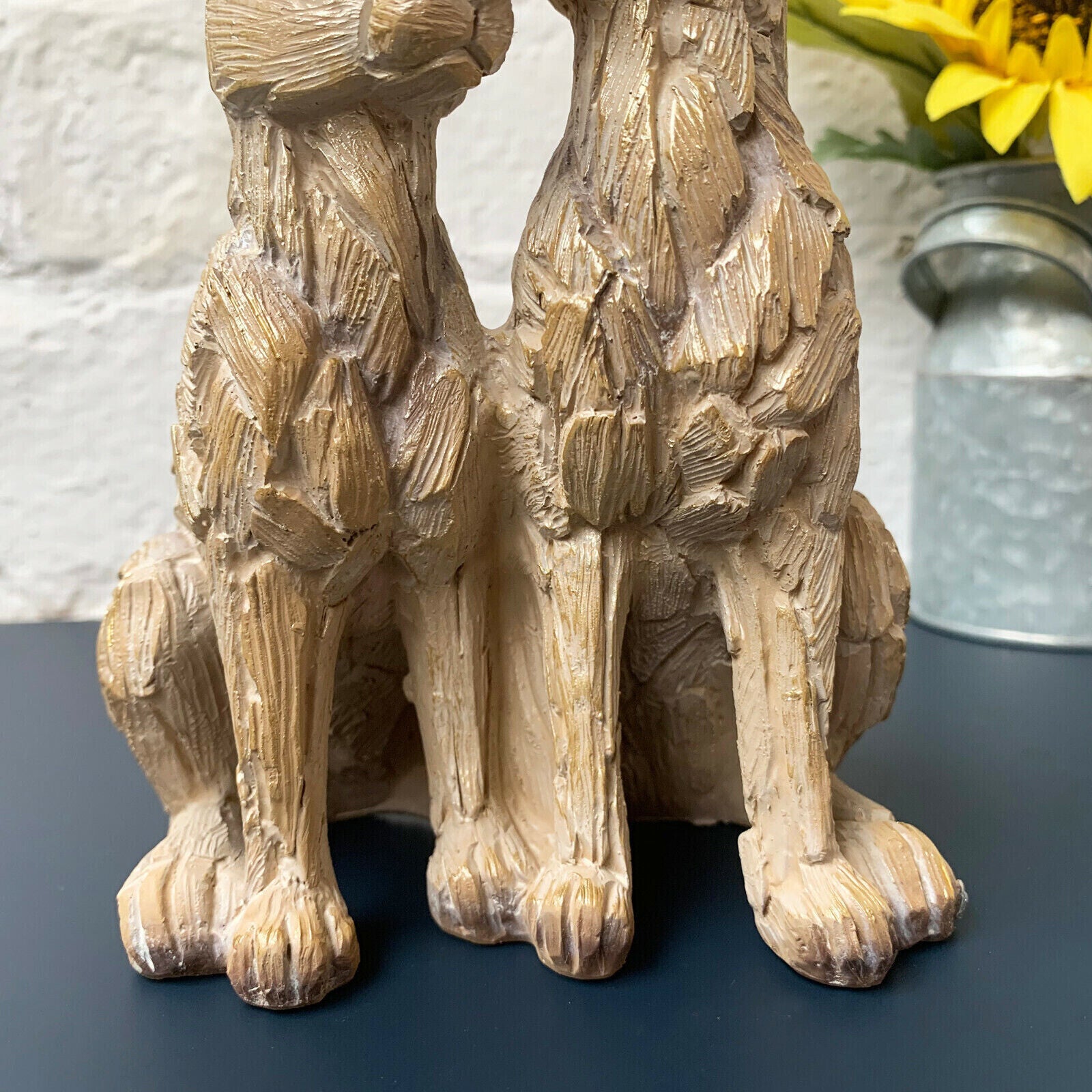 Driftwood Hare Pair Ornament 20cm