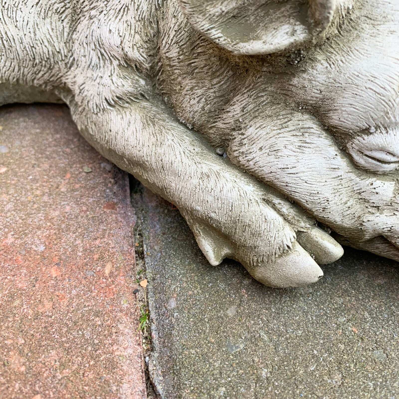 Stone Sleeping Pig Garden Sculpture