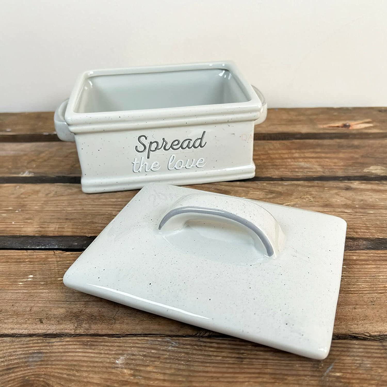 Speckled Spread The Love Butter Dish