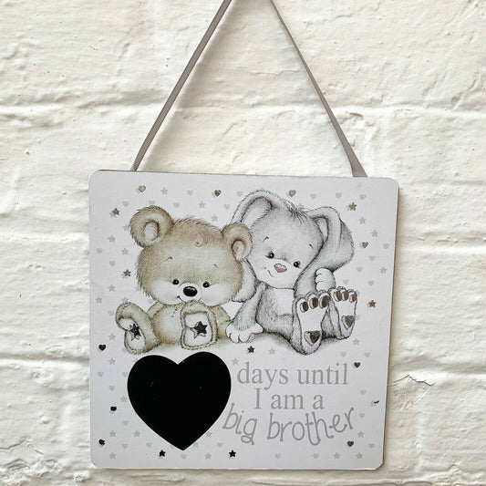 Brother Baby Countdown Chalkboard Plaque