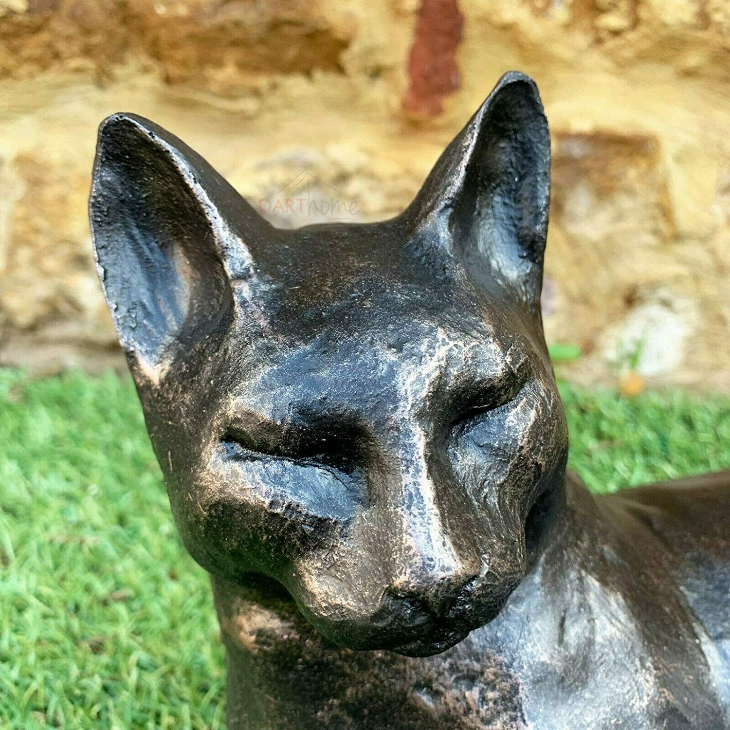 Bronze Cat Garden Ornament Large