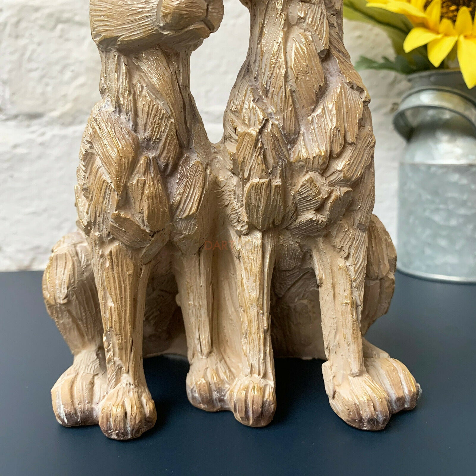 Driftwood Hare Pair Ornament 20cm