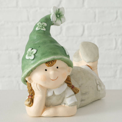 Laying Gnome Girl Ornament