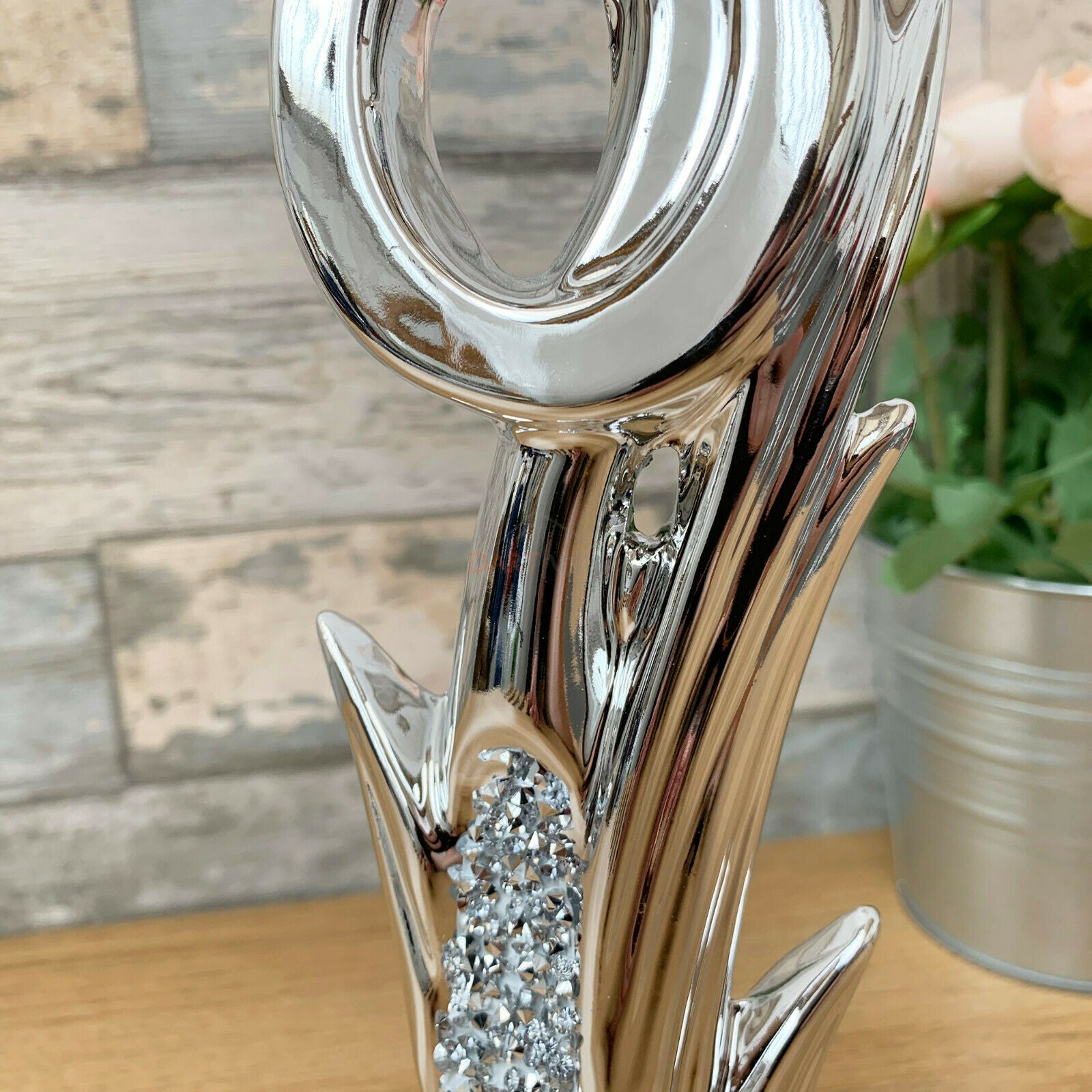 Ceramic Silver Sparkle Couple Figurine