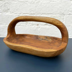 Lange Schüssel aus Teakwurzelholz, 32 cm