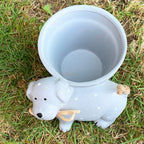 Polka Dot Sitting Dog Plant Pot